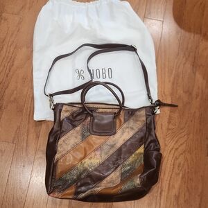 Hobo Brown Leather Shoulder Bag‎